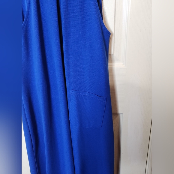 HALARA Vibrant Blue Knit Wide Leg Jumpsuit. Size Small. EUC - Picture 4 of 11